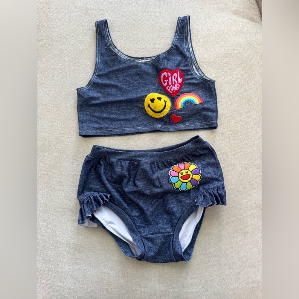 Kids' Smiley Face and Rainbow Two-Piece Set